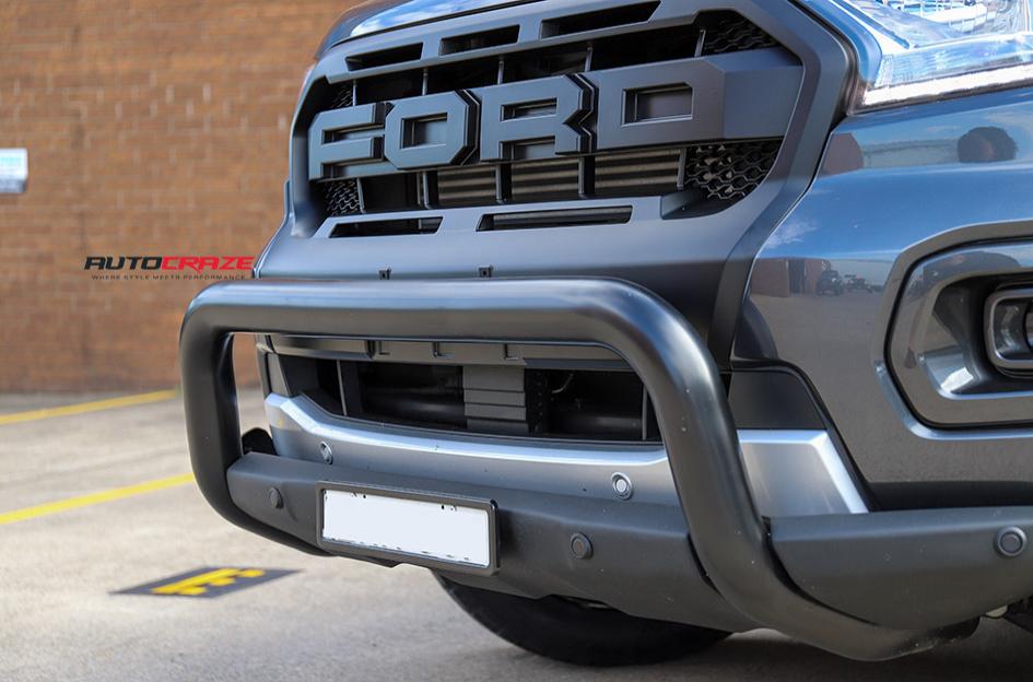 FORD RANGER AVALANCHE MATTE BLACK FRONT MILLED